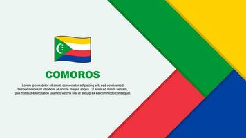 Comoros Flag Abstract Background Design Template. Comoros Independence Day Banner Cartoon Vector Illustration. Comoros Cartoon