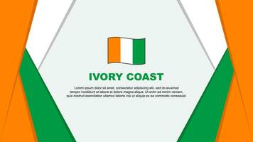 Ivory Coast Flag Abstract Background Design Template. Ivory Coast Independence Day Banner Cartoon Vector Illustration. Ivory Coast Background