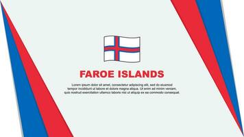 Faroe Islands Flag Abstract Background Design Template. Faroe Islands Independence Day Banner Cartoon Vector Illustration. Faroe Islands Flag