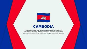 Cambodia Flag Abstract Background Design Template. Cambodia Independence Day Banner Cartoon Vector Illustration. Cambodia Background