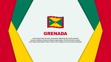 Grenada Flag Abstract Background Design Template. Grenada Independence Day Banner Cartoon Vector Illustration. Grenada Background