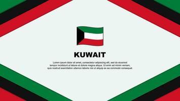 Kuwait Flag Abstract Background Design Template. Kuwait Independence Day Banner Cartoon Vector Illustration. Kuwait Illustration