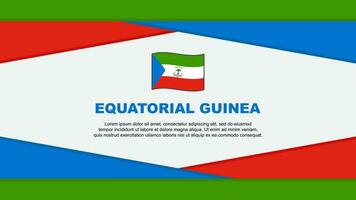Equatorial Guinea Flag Abstract Background Design Template. Equatorial Guinea Independence Day Banner Cartoon Vector Illustration. Equatorial Guinea Vector
