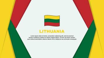 Lithuania Flag Abstract Background Design Template. Lithuania Independence Day Banner Cartoon Vector Illustration. Lithuania Design