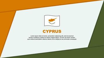 Cyprus Flag Abstract Background Design Template. Cyprus Independence Day Banner Cartoon Vector Illustration. Cyprus Banner