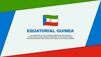 Equatorial Guinea Flag Abstract Background Design Template. Equatorial Guinea Independence Day Banner Cartoon Vector Illustration. Equatorial Guinea Banner