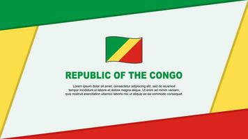 Republic Of The Congo Flag Abstract Background Design Template. Republic Of The Congo Independence Day Banner Cartoon Vector Illustration. Republic Of The Congo Banner