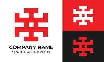 Professional creative modern minimal monogram business logo design template for your company Free Vector