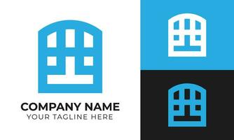 Creative modern real estate house and home logo design template Free Vector