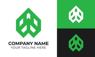 Professional creative modern minimal monogram business logo design template for your company Free Vector