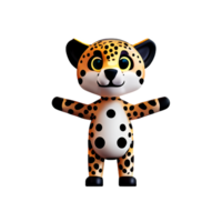 guépard 3d le rendu icône illustration png