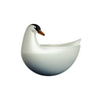 cisne 3d representación icono ilustración png