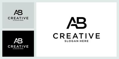 AB or BA initial letter logo design vector