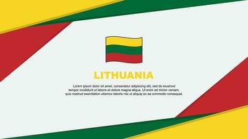 Lithuania Flag Abstract Background Design Template. Lithuania Independence Day Banner Cartoon Vector Illustration. Lithuania Background