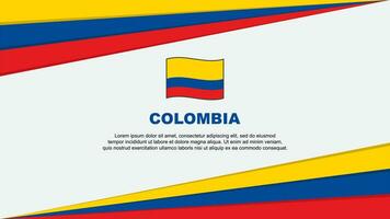 Colombia Flag Abstract Background Design Template. Colombia Independence Day Banner Cartoon Vector Illustration. Colombia Design