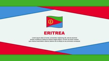 Eritrea Flag Abstract Background Design Template. Eritrea Independence Day Banner Cartoon Vector Illustration. Eritrea Vector