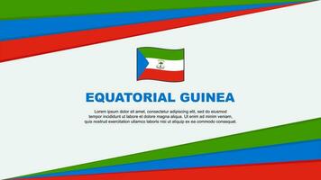 Equatorial Guinea Flag Abstract Background Design Template. Equatorial Guinea Independence Day Banner Cartoon Vector Illustration. Equatorial Guinea Design