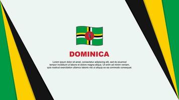 Dominica Flag Abstract Background Design Template. Dominica Independence Day Banner Cartoon Vector Illustration. Dominica Flag