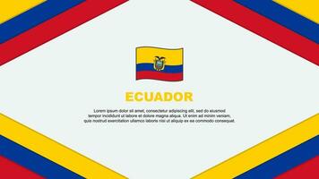 Ecuador Flag Abstract Background Design Template. Ecuador Independence Day Banner Cartoon Vector Illustration. Ecuador Template