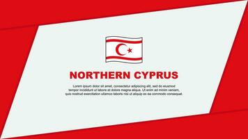 Northern Cyprus Flag Abstract Background Design Template. Northern Cyprus Independence Day Banner Cartoon Vector Illustration. Northern Cyprus Banner