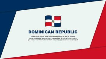Dominican Republic Flag Abstract Background Design Template. Dominican Republic Independence Day Banner Cartoon Vector Illustration. Dominican Republic Banner