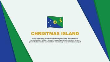 Christmas Island Flag Abstract Background Design Template. Christmas Island Independence Day Banner Cartoon Vector Illustration. Christmas Island Flag