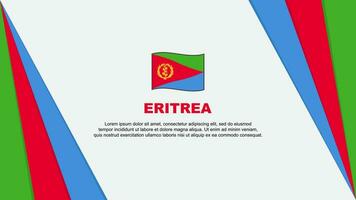 Eritrea Flag Abstract Background Design Template. Eritrea Independence Day Banner Cartoon Vector Illustration. Eritrea Flag