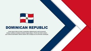 Dominican Republic Flag Abstract Background Design Template. Dominican Republic Independence Day Banner Cartoon Vector Illustration. Dominican Republic Cartoon