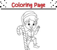 contento Navidad colorante libro página para niños. vector