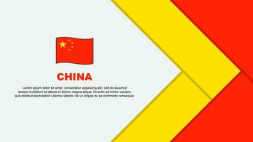 China Flag Abstract Background Design Template. China Independence Day Banner Cartoon Vector Illustration. China Cartoon