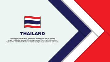 Thailand Flag Abstract Background Design Template. Thailand Independence Day Banner Cartoon Vector Illustration. Thailand Cartoon