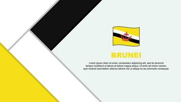 Brunei Flag Abstract Background Design Template. Brunei Independence Day Banner Cartoon Vector Illustration. Brunei