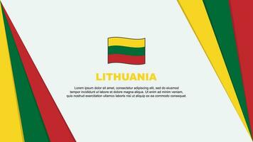 Lithuania Flag Abstract Background Design Template. Lithuania Independence Day Banner Cartoon Vector Illustration. Lithuania Banner