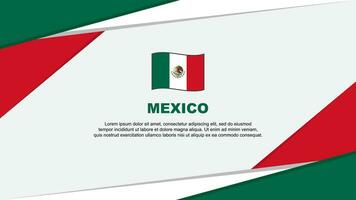 Mexico Flag Abstract Background Design Template. Mexico Independence Day Banner Cartoon Vector Illustration. Mexico