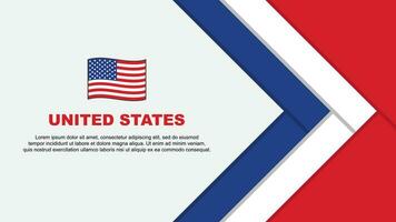 United States Flag Abstract Background Design Template. United States Independence Day Banner Cartoon Vector Illustration. United States Cartoon