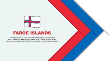Faroe Islands Flag Abstract Background Design Template. Faroe Islands Independence Day Banner Cartoon Vector Illustration. Faroe Islands Cartoon
