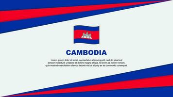 Cambodia Flag Abstract Background Design Template. Cambodia Independence Day Banner Cartoon Vector Illustration. Cambodia Design