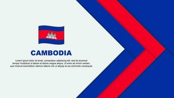 Cambodia Flag Abstract Background Design Template. Cambodia Independence Day Banner Cartoon Vector Illustration. Cambodia Cartoon