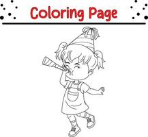 contento Navidad colorante libro página para niños. vector