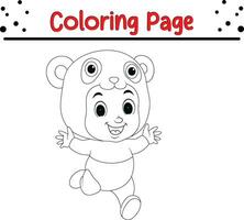 Happy Christmas coloring page for children. .Line art design for kids coloring page. Vector illustration. Isolated on white background.