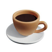 cappuccino 3d rendering icon illustration png