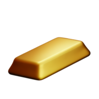 goud bar 3d renderen icoon illustratie png