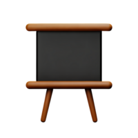 blackboard 3d rendering icon illustration png