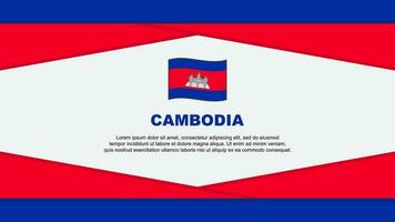 Cambodia Flag Abstract Background Design Template. Cambodia Independence Day Banner Cartoon Vector Illustration. Cambodia Vector