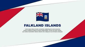 Falkland Islands Flag Abstract Background Design Template. Falkland Islands Independence Day Banner Cartoon Vector Illustration. Falkland Islands