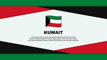 Kuwait Flag Abstract Background Design Template. Kuwait Independence Day Banner Cartoon Vector Illustration. Kuwait Vector