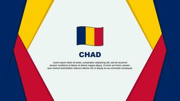 Chad Flag Abstract Background Design Template. Chad Independence Day Banner Cartoon Vector Illustration. Chad Background