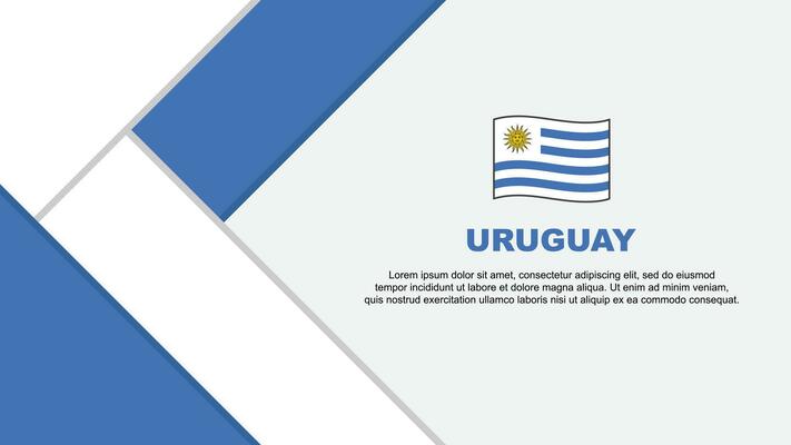 Uruguay Flag Abstract Background Design Template. Uruguay Independence Day Banner Cartoon Vector Illustration. Uruguay Illustration