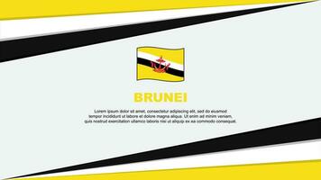 Brunei Flag Abstract Background Design Template. Brunei Independence Day Banner Cartoon Vector Illustration. Brunei Flag