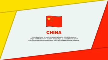 China Flag Abstract Background Design Template. China Independence Day Banner Cartoon Vector Illustration. China Banner
